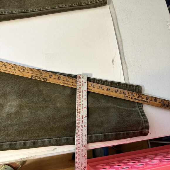 Lee High Waisted Womens Jeans Olive Green 28 x 30 Small Straight Leg 90s Mom - Picture 6 of 9